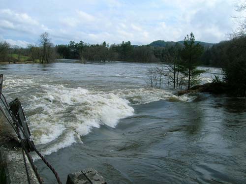 swollen river