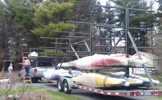 Truckload of boats